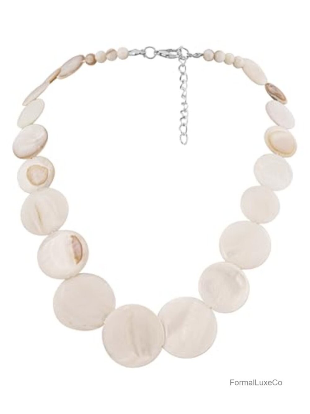 Chunky Round Beaded Collar Statement Necklace for Women, Modern Jewelry